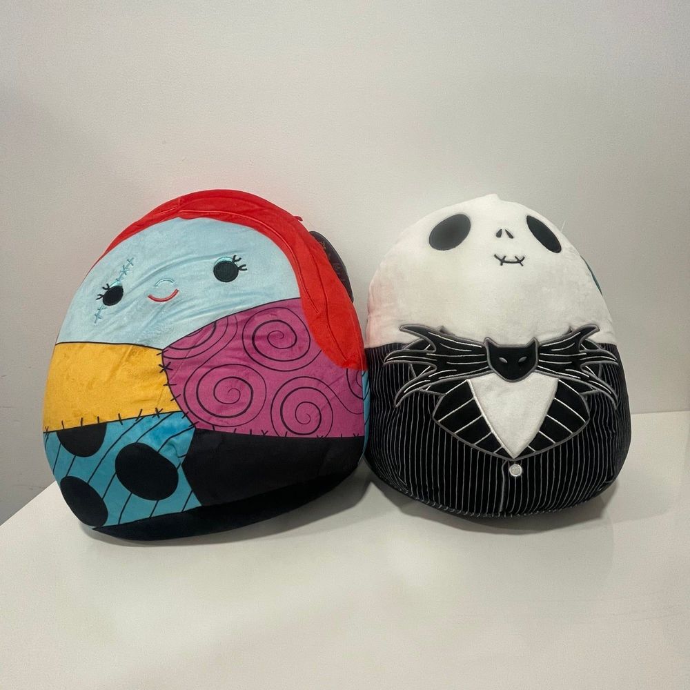 Nightmare Before Christmas Squishmallow 12” Jack and Sally - NEW WITH TAGS